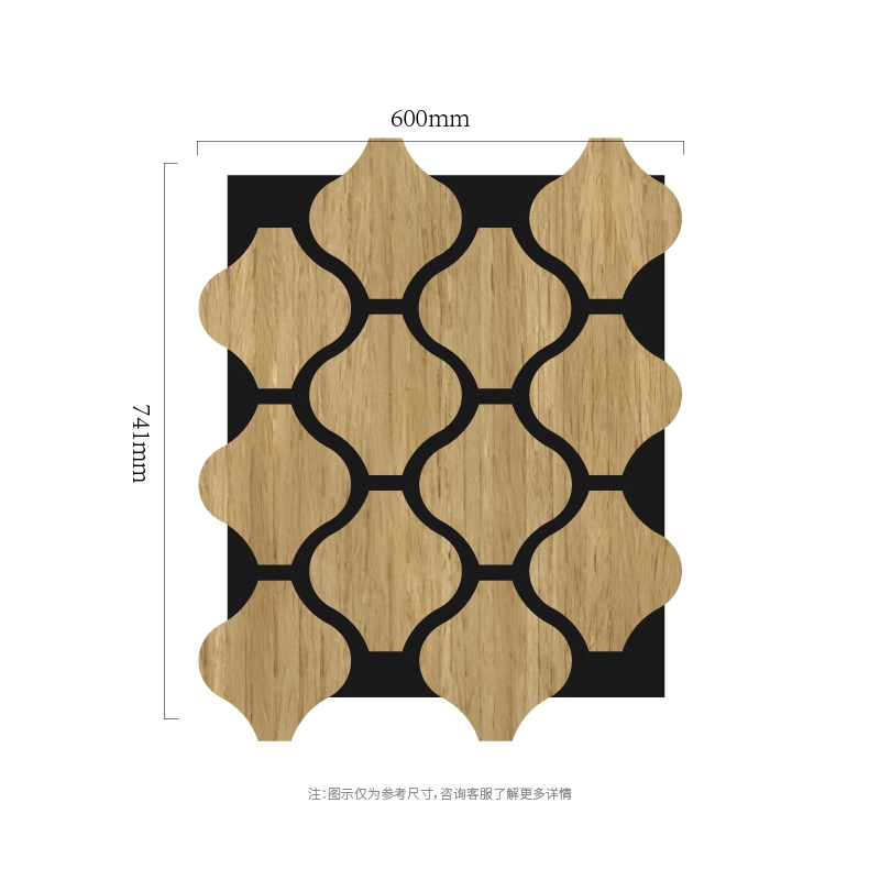 Clover zanjiri modulli MDF-on-PET akustik devor paneli