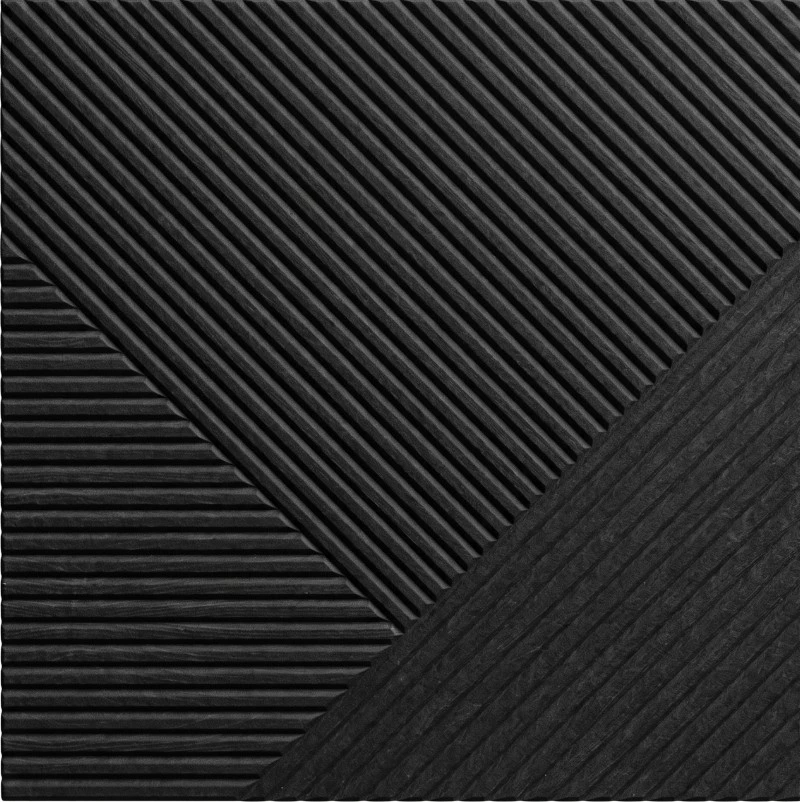 Wonear 3D UV-bosilgan yivli PET ko'mirli Ebony paneli Wonear 3D UV-bosilgan yivli PET ko'mirli Ebony paneli